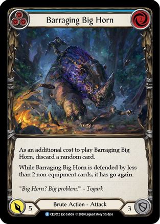 Barraging Big Horn (Blue) 1st Edition  (CRU012) - Crucible of War | Silver Goblin