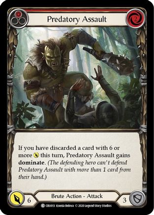 Predatory Assault (Red) (CRU013) - Crucible of War 1st Edition Rainbow Foil | Silver Goblin