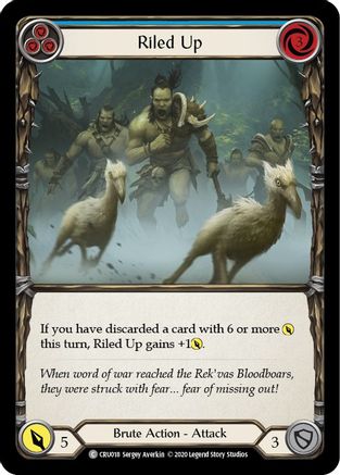 Riled Up (Blue) (CRU018) - Crucible of War 1st Edition Rainbow Foil