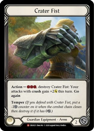 Crater Fist (CRU025) Unlimited Edition Rainbow Foil - Crucible of War