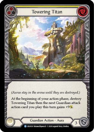 Towering Titan (Yellow) (CRU030) - Crucible of War 1st Edition Rainbow Foil
