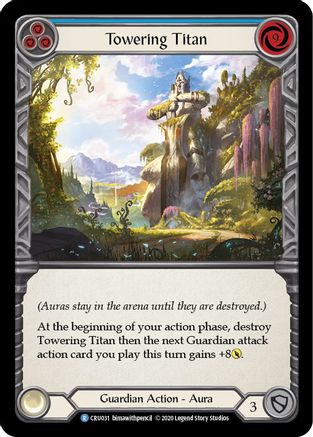 Towering Titan (Blue) (CRU031) (Unlimited Edition) Rainbow Foil - Crucible of War