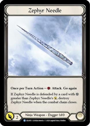 Zephyr Needle 1st Edition Cold Foil (CRU051) - Crucible of War