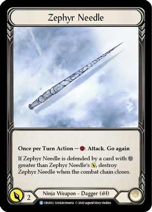 Zephyr Needle (Reverse) (CRU052) - Crucible of War 1st Edition | Silver Goblin