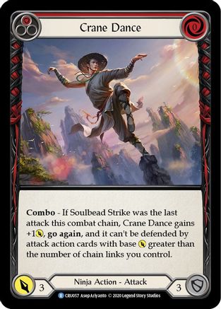 Crane Dance (Red) (CRU057) - Crucible of War 1st Edition Rainbow Foil | Silver Goblin