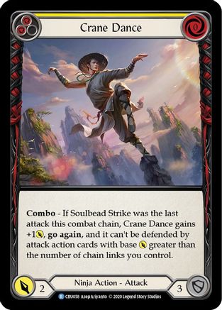 Crane Dance (Yellow) (CRU058) (Unlimited Edition) Rainbow Foil - Crucible of War