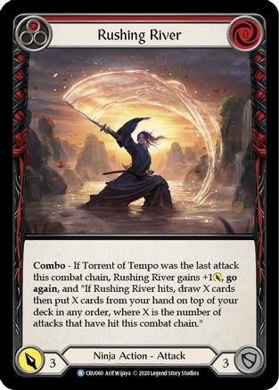 Rushing River (Red) (CRU060) - Crucible of War 1st Edition Rainbow Foil