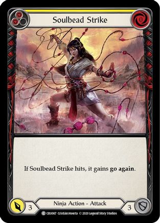Soulbead Strike (Yellow) (CRU067) (Unlimited Edition) Rainbow Foil - Crucible of War