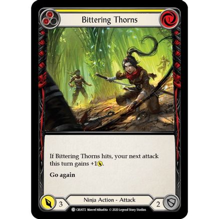 Bittering Thorns (CRU072) - Crucible of War 1st Edition Rainbow Foil | Silver Goblin