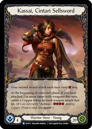 Kassai, Cintari Sellsword (CRU077) (Unlimited Edition) Rainbow Foil - Crucible of War