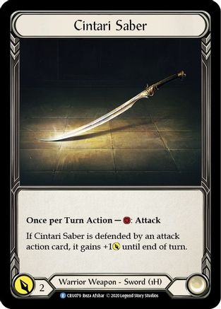 Cintari Saber (CRU079) - Crucible of War 1st Edition Cold Foil | Silver Goblin