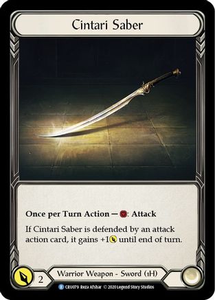 Cintari Saber (CRU079) - Crucible of War 1st Edition Cold Foil