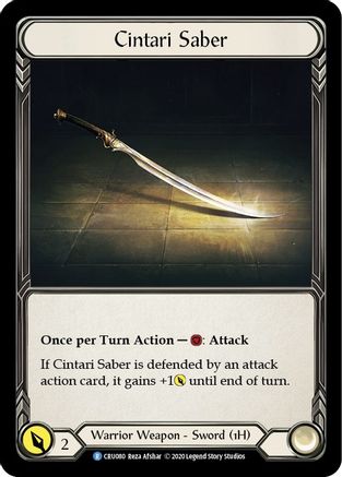 Cintari Saber [CRU080] (Crucible of War)  1st Edition Normal | Silver Goblin