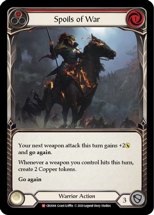 Spoils of War (CRU084) Unlimited Edition Rainbow Foil - Crucible of War