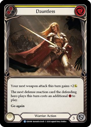 Dauntless (Yellow) 1st Edition Rainbow Foil (CRU086) - Crucible of War