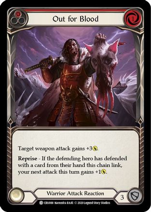 Out for Blood (Red) (CRU088) - Crucible of War 1st Edition Rainbow Foil