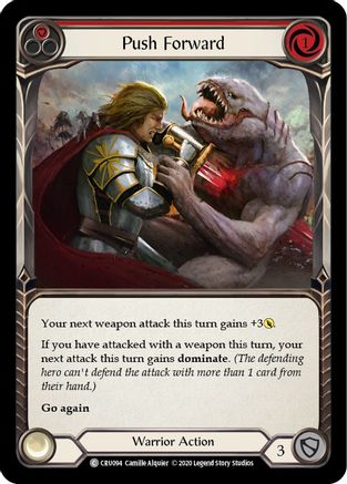 Push Forward (Red) (CRU094) (Unlimited Edition) Rainbow Foil - Crucible of War