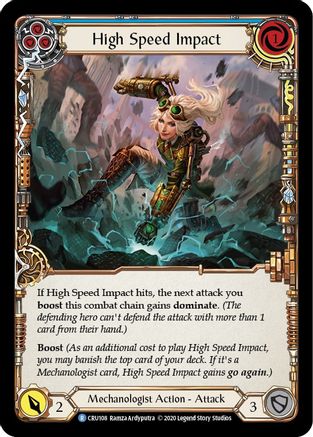 High Speed Impact (Blue) (CRU108) (Unlimited Edition) Rainbow Foil - Crucible of War