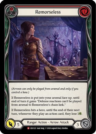Remorseless (CRU123) (1st Edition) Rainbow Foil - Crucible of War