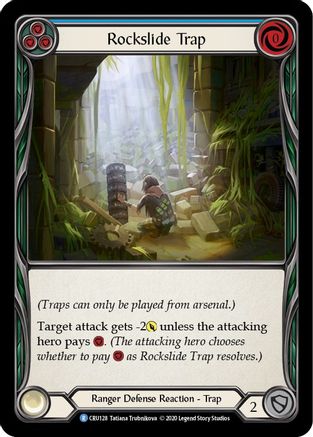 Rockslide Trap (CRU128) 1st Edition Rainbow Foil - Crucible of War