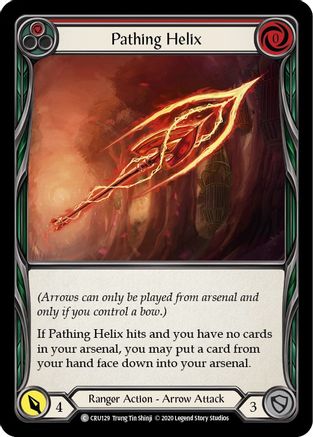 Pathing Helix (Red) 1st Edition Rainbow Foil (CRU129) - Crucible of War