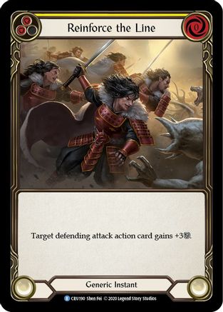 Reinforce the Line (Yellow) (CRU190) (Unlimited Edition) Rainbow Foil - Crucible of War