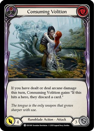 Consuming Volition (Red) (CRU148) (1st Edition) - Crucible of War