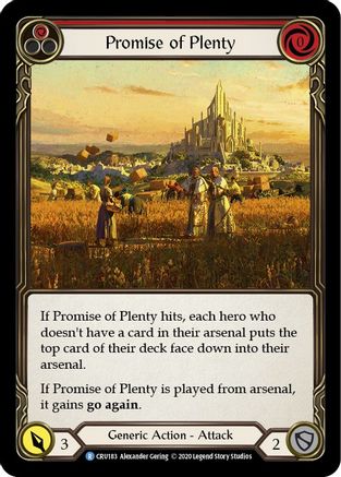 Promise of Plenty (Red) (CRU183) (Unlimited Edition) Rainbow Foil - Crucible of War