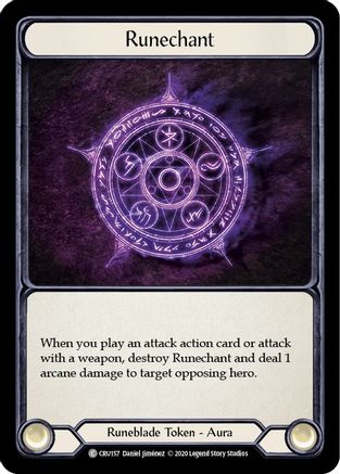 Runechant Unlimited Edition Rainbow Foil (CRU157) - Crucible of War