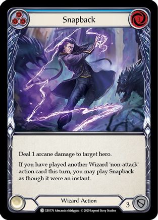 Snapback (Blue) (CRU176) 1st Edition  - Crucible of War