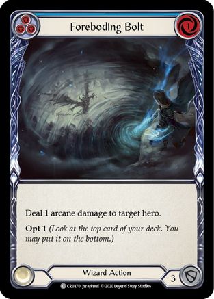 Foreboding Bolt (Blue) (CRU170) Unlimited Edition  - Crucible of War