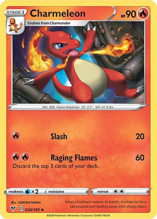 Charmeleon (024/185) [Sword & Shield: Vivid Voltage] | Silver Goblin