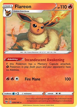 Flareon (26) Reverse Holofoil - Vivid Voltage