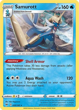 Samurott (35) Reverse Holofoil - Vivid Voltage