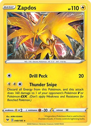 Zapdos (048/185) [Sword & Shield: Vivid Voltage] | Silver Goblin