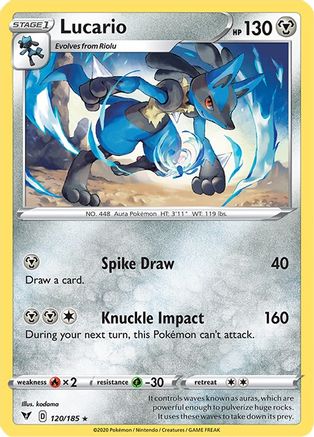 Lucario (120) Reverse Holofoil - Vivid Voltage