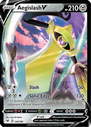 Aegislash V (126/185) [Sword & Shield: Vivid Voltage] | Silver Goblin