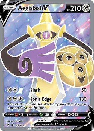 Aegislash V (177/185) [Sword & Shield: Vivid Voltage] | Silver Goblin