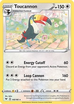 Toucannon (145/185) [Sword & Shield: Vivid Voltage] Reverse Holofoil