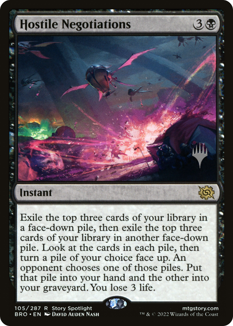 Hostile Negotiations (Promo Pack) [The Brothers' War Promos] Foil