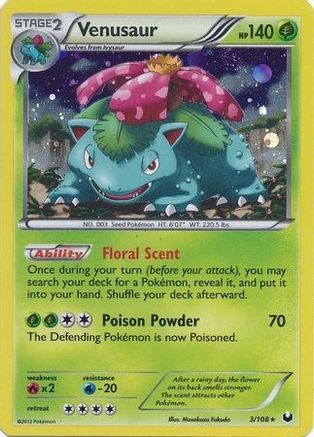 Venusaur (3/108) (Cosmos Holo) (Blister Exclusive) [Black & White: Dark Explorers] | Silver Goblin