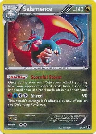 Salamence (8/20) (Cosmos Holo) (Blister Exclusive) [Black & White: Dragon Vault] | Silver Goblin