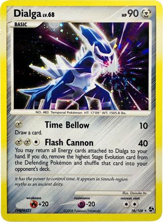 Dialga (16/106) (Cosmos Holo) (Theme Deck Exclusive) [Diamond & Pearl: Great Encounters] | Silver Goblin