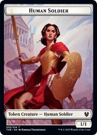 Human Soldier // Spider Double-Sided Token [Theros Beyond Death Tokens] | Silver Goblin