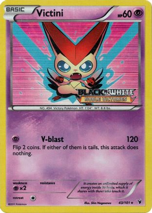 Victini - 43/101 (Prerelease) (43) Holofoil - Black and White Promos