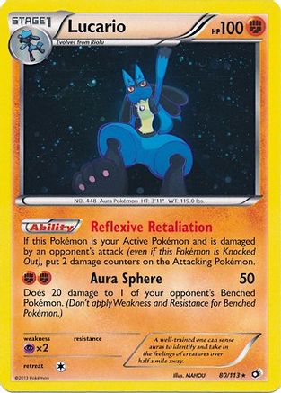 Lucario (80/113) (Cosmos Holo) [Black & White: Legendary Treasures] | Silver Goblin