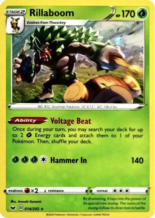 Rillaboom - 014/202 (Cosmos Holo) (14) Holofoil - Miscellaneous Cards & Products