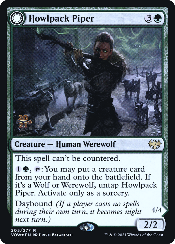 Howlpack Piper // Wildsong Howler [Innistrad: Crimson Vow Prerelease Promos]
