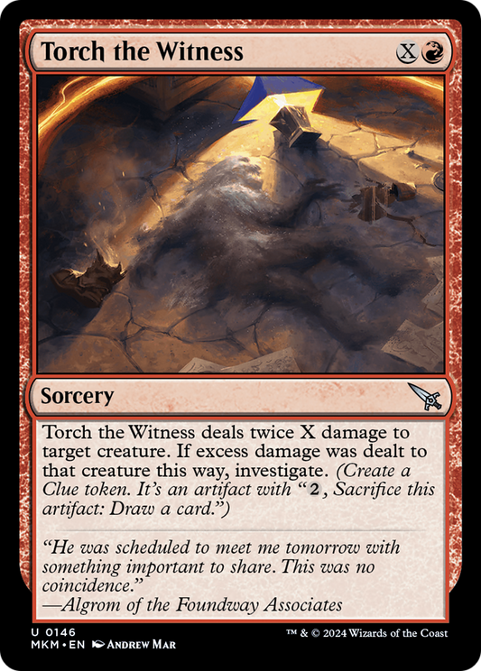 Torch the Witness (Blue) [Murders at Karlov Manor] Foil