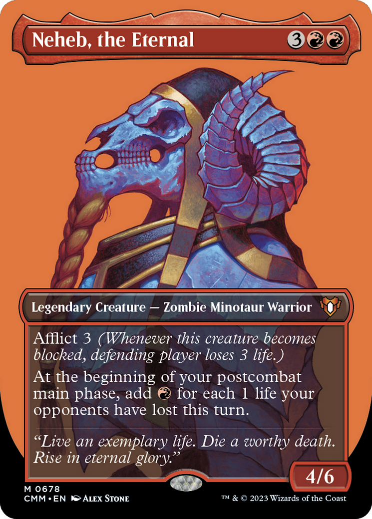 Neheb, the Eternal (Borderless Profile) [Commander Masters] Foil